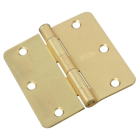 National Mfg 3.5 x 3.5 in. Satin Brass Butt Hinge NM830227